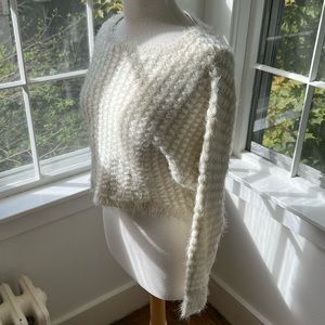 10-18 soft sexy fuzzy cropped bodycon scoop neck sweater